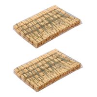 120x stuks decoratie prikkers mini cadeautjes goud 2,5 cm