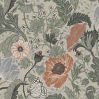 Dutch Wallcoverings Fagelsang - Anemone White/Lightgreen