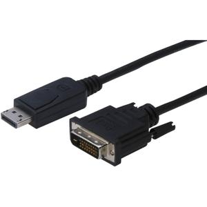 Digitus AK-340301-020-S DisplayPort-kabel DisplayPort / DVI Adapterkabel DisplayPort-stekker, DVI-D 24+1-polige stekker 2.00 m Zwart Schroefbaar