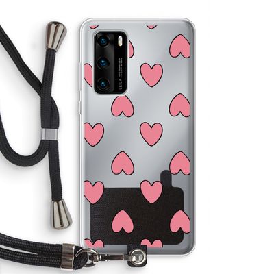 Ondersteboven verliefd: Huawei P40 Transparant Hoesje met koord