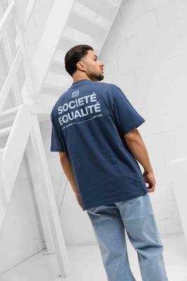 Equalité Societé T-Shirt Heren Donkerblauw - Maat XXS - Kleur: DonkerblauwLichtblauw | Soccerfanshop