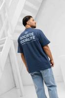Equalité Societé T-Shirt Heren Donkerblauw - Maat XXL - Kleur: DonkerblauwLichtblauw | Soccerfanshop