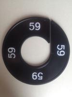 Maatring 9cm zwart/wit 59