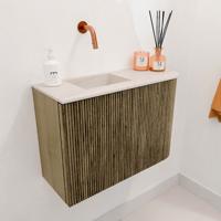 Toiletmeubel Mondiaz Joya Dlux | 61.6 cm | Meubelkleur Dusk | Faye wastafel Meli Wasbak Links | Zonder kraangat(en)