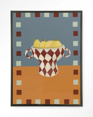 Urban Cotton Wandkleed 'Eclectic Series 4' 110 x 145cm in Floating Frame - black