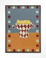 Urban Cotton Wandkleed 'Eclectic Series 4' 110 x 145cm in Floating Frame - black