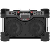 PerfectPro ROCKHART 18V Bouwradio DAB+, VHF (FM) AUX, Bluetooth, DAB+, SD, FM, USB Powerbankfunctie, Spatwaterbestendig, Stofdicht, Stofvast Zwart