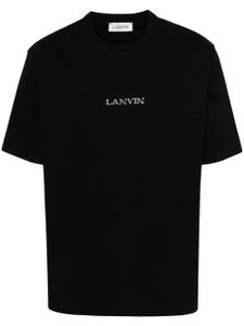 Lanvin t-shirt en coton à logo brodé - Noir