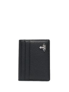 Vivienne Westwood porte-cartes en cuir grainé à plaque Orb - Noir