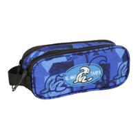 Pennenetui met 2 vakken El Niño Roller Blauw Zwart 21 x 8 x 6 cm