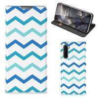 OnePlus Nord | Hoesje met Magneet | Zigzag Blauw