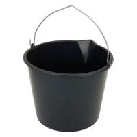 Basic Emmer met schenktuit 12 liter zwart