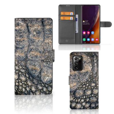 Samsung Galaxy Note20 Ultra | Telefoonhoesje | Met pasjeshouder | Krokodillenprint