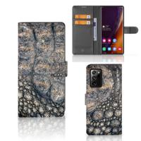 Samsung Galaxy Note20 Ultra | Telefoonhoesje | Met pasjeshouder | Krokodillenprint