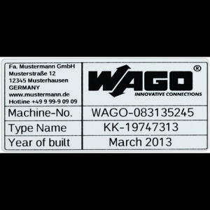 WAGO 210-804 210-804 Etiketten voor thermotransferprinter Markeringsvlak: 99 x 44 mm Zilver Aantal markeringen: 500 500 stuk(s)