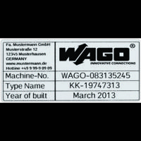 WAGO 210-804 210-804 Etiketten voor thermotransferprinter Markeringsvlak: 99 x 44 mm Zilver Aantal markeringen: 500 500 stuk(s) - thumbnail