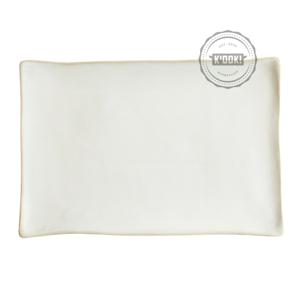 Serveerschaal Organica Blanc Banquise - handgemaakt in Portugal -  31 x 20 cm