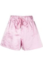 SA SU PHI short trapèze en soie - Rose