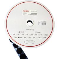 FASTECH® Klittenband punt Om vast te plakken Hotmelt Haakdeel (Ø x l) 35 mm x 5 m Zwart 5 m - thumbnail