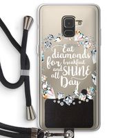 Diamonds: Samsung Galaxy A8 (2018) Transparant Hoesje met koord