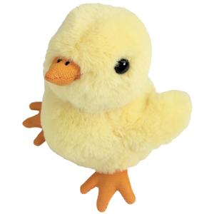 Inware Pluche kuikentje - knuffel kuikentje - geel - 15 cm - boerderij knuffel