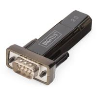 Digitus USB 2.0, Serieel Adapter [1x USB-A 2.0 stekker - 1x D-sub stekker 9-polig] DA-70167 0.80 m Vergulde steekcontacten