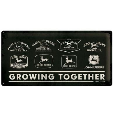 John Deere Growing Together Metalen Bord 25 x 50 cm John Deere Growing Together Metalen Bord 25 x 50 cm