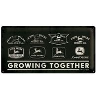 John Deere Growing Together Metalen Bord 25 x 50 cm - thumbnail