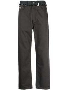 izzue pantalon droit à taille basse - Gris