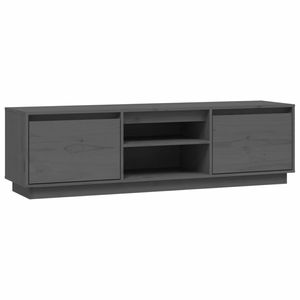 vidaXL Tv-meubel 140x35x40 cm massief grenenhout grijs