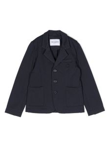 TRUSSARDI JUNIOR blazer boutonné à logo brodé - Bleu