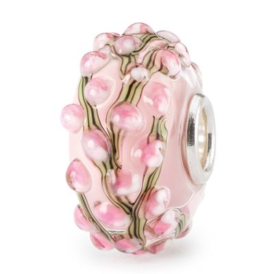Trollbeads TGLBE-20394 Kraal Rozenknoppen People's Uniques 2023 - Limited Edition zilver-glas