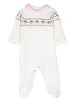 Chiara Ferragni Kids pyjama à rayures Eyelike - Blanc