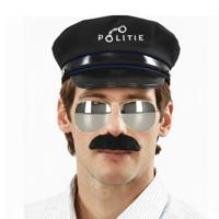 Politie agent verkleed combinatie set 3 delig - dames/heren - politiepet - snor - zonnebril