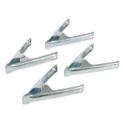 Zeilklemmen/veerklemmen - 4x - staal - 10 cm - lijmklemmen
