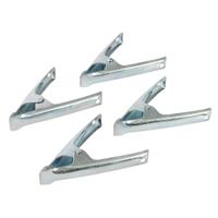 Zeilklemmen/veerklemmen - 4x - staal - 10 cm - lijmklemmen