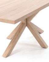 Kave Home Kave Home Argo, Argo tafel 180 cm natuurlijke melamine hout effect benen - thumbnail