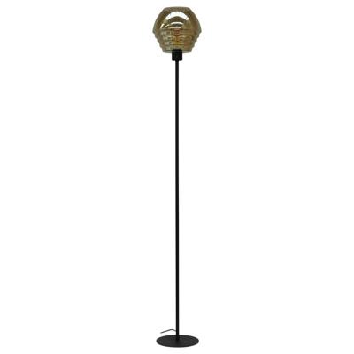 Masterlight Vloerlamp zwartQuinto Smoke met smoke gestreept glas - 1261-05-155-05-8