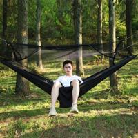 1-2 persoon buiten muggen net parachute hangmat Camping opknoping slapende bed Swing draagbare dubbele stoel 260 x 140cm