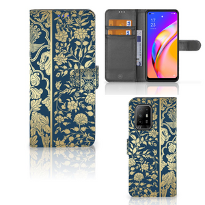 OPPO Reno5 Z | A94 5G Hoesje Beige Flowers