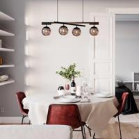 Hanglamp zwart eettafel By Rydens &apos;Labelle&apos; E14 fitting 900mm