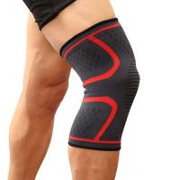 1 paar comfortabel ademend elastische Nylon sport brei knie Pads Size:M(Red)