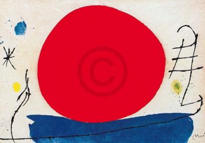 Kunstdruk Joan Miro - Senza titolo 100x70cm