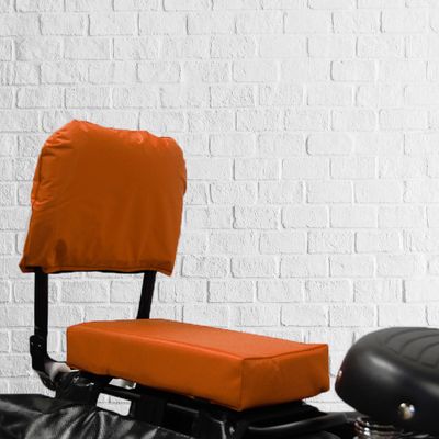 Fietskussen Pakket Oranje met rugleuning en voetsteuntjes