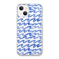 Blauwe golven: iPhone 13 Transparant Hoesje