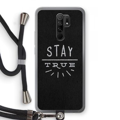 Stay true: Xiaomi Redmi 9 Transparant Hoesje met koord