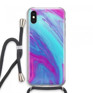 Zweverige regenboog: iPhone XS Max Transparant Hoesje met koord