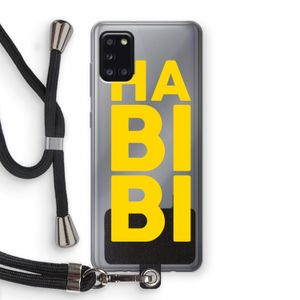 Habibi Blue: Samsung Galaxy A31 Transparant Hoesje met koord