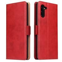 Voor Galaxy Note10 dermis textuur PU + TPU horizontale Flip lederen draagtas met houder & kaartsleuven & portemonnee (rood)