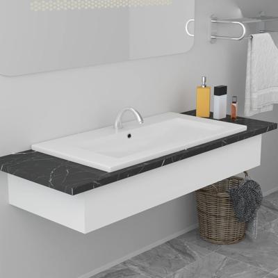 Inbouwwastafel 81x39,5x18,5 cm keramiek wit